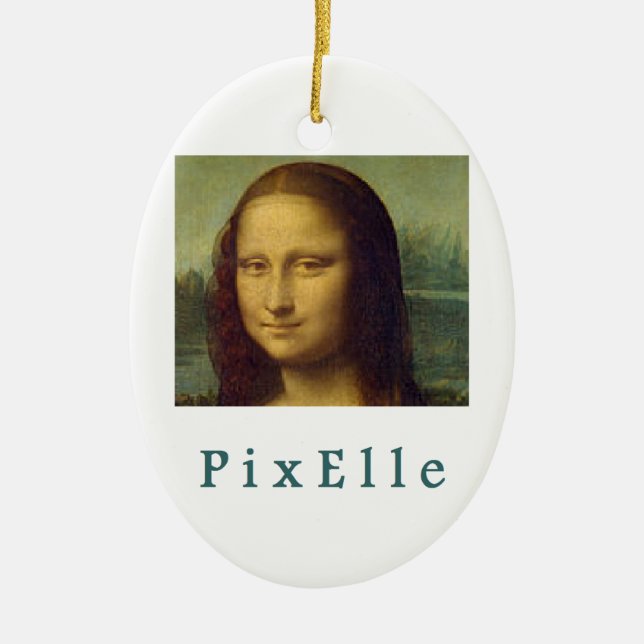 Ornement En Céramique Pixelle femme (Devant)