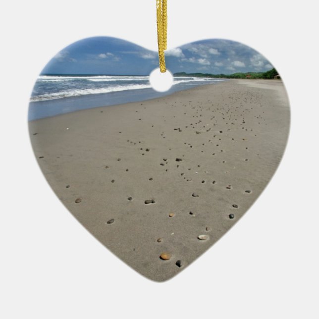 Ornement En Céramique Plage de sable déserte (Devant)