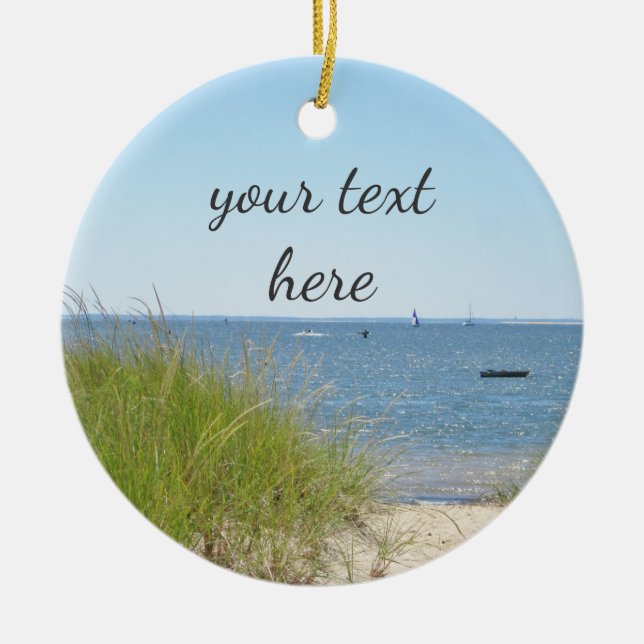 Ornement En Céramique Plage d'océan (Devant)