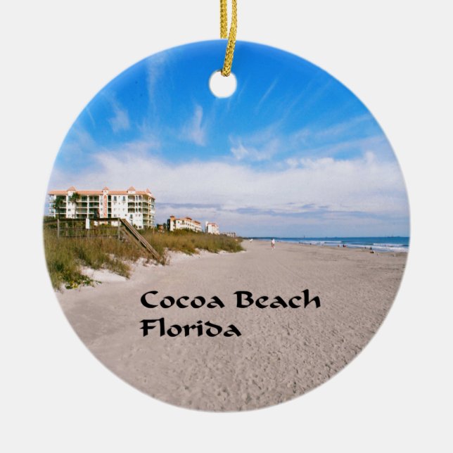 Ornement En Céramique plage la Floride de cacao (Devant)