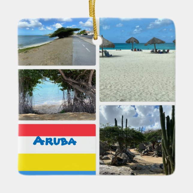 Ornement En Céramique Plage pittoresque et désert Aruba (Devant)