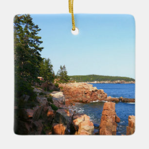 Ornement En Céramique Plage rocheuse d'Acadia près de Thunder Hole