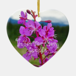 Ornement En Céramique Plan rapproché de Fireweed ; Territoire de Yukon,