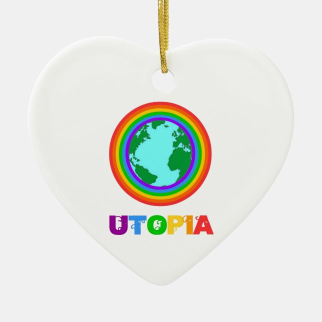 Ornement En Céramique Planète Utopia (Devant)