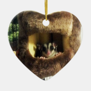 Ornement En Céramique Planeur à sucre dans le fourrure Truck Hanging Lit