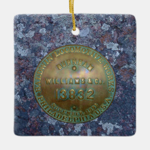 Ornement En Céramique Plaque de train à vapeur Faux Toile enveloppée Imp