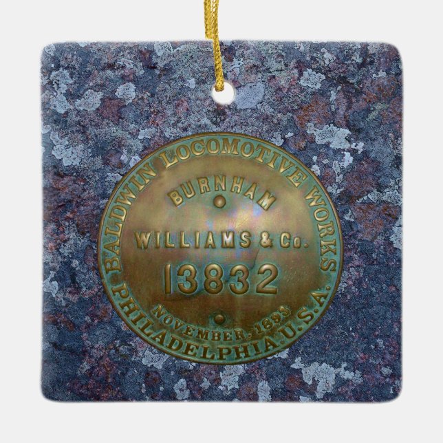 Ornement En Céramique Plaque de train à vapeur Faux Toile enveloppée Imp (Devant)