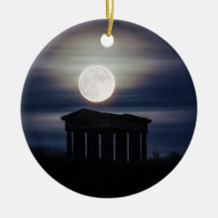 Ornement En Céramique Pleine lune sur l'ornement du monument de Penshaw