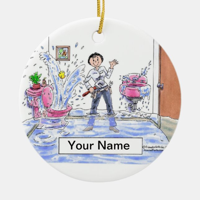 Ornement En Céramique Plomber - Femme (Devant)