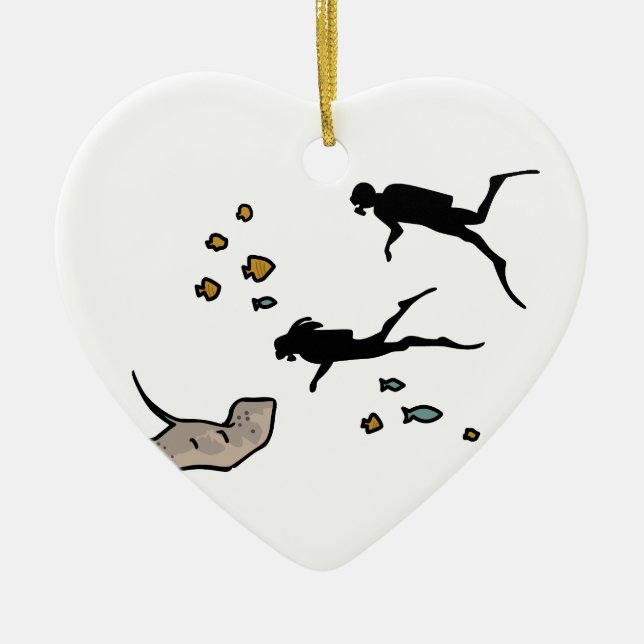 Ornement En Céramique Plongeurs autonomes (Devant)