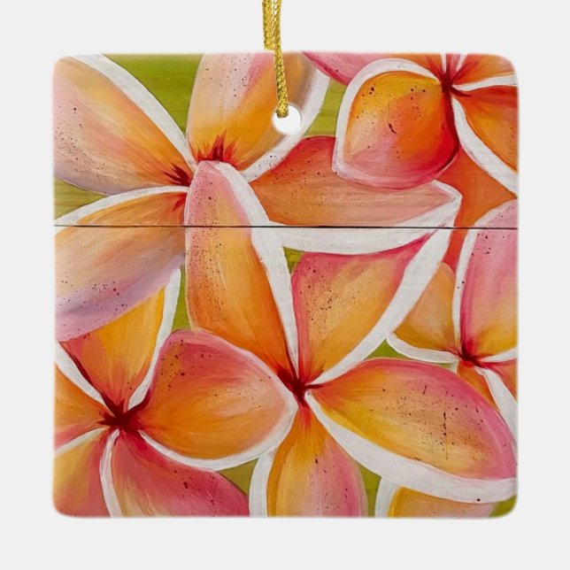 Ornement En Céramique Plumeria (Devant)