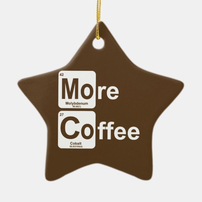 Ornement En Céramique Plus de tableau périodique du café (Devant)