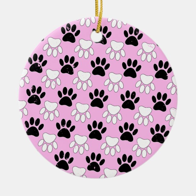 Ornement En Céramique Poches Noires Et Blanches Perdues Sur Arrière - pl (Devant)