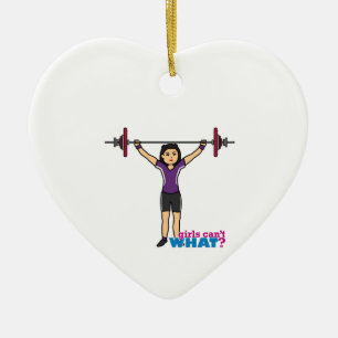 Ornement En Céramique Poids-lifter Girl - Moyen