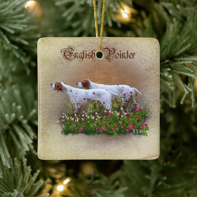 Ornement En Céramique Pointeur Anglais Tapisserie Poster Triptyque Acryl (Arbre)