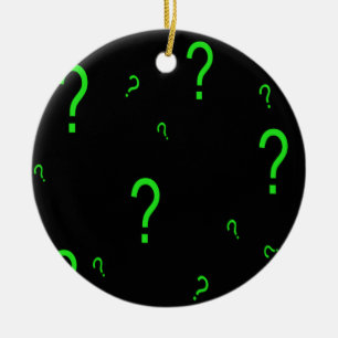Ornement En Céramique Points d'interrogation