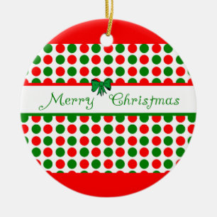 Ornement En Céramique Pois de Joyeux Noël