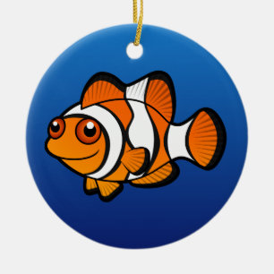 Ornement En Céramique Poisson-clown de dessin animé