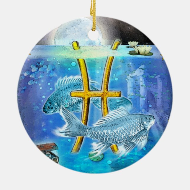 Ornement En Céramique Poissons (Dos)