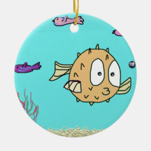 Ornement En Céramique poissons de coup