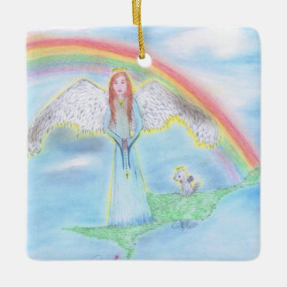 Ornement En Céramique Pont arc-en-ciel 