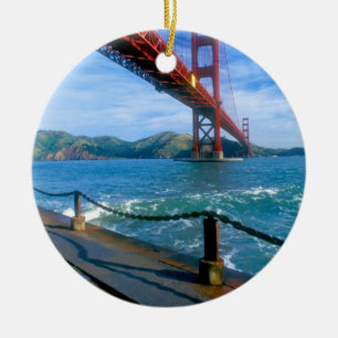 Ornement En Céramique pont du Golden Gate et baie de San Francisco