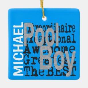 Ornement En Céramique Pool Boy Extraordinaire CUSTOM