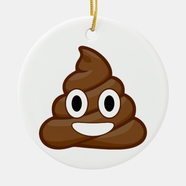 Ornement En Céramique poop emoji (Devant)
