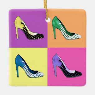 Ornement En Céramique Pop Art Stiletto Pumps / Shoes / High Heels