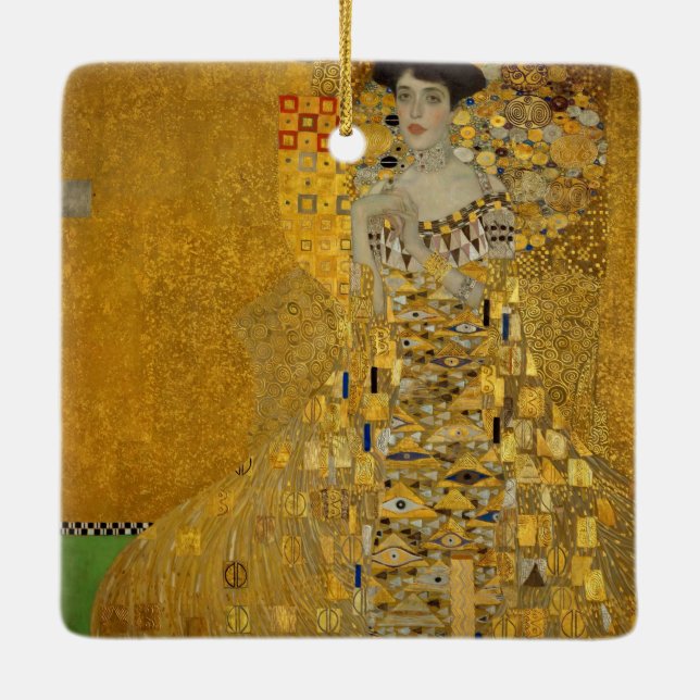 Ornement En Céramique Portrait d'Adele Bloch-Bauer I par Gustav Klimt (Dos)