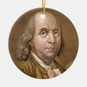 Ornement En Céramique Portrait de Benjamin Franklin (1706-90), de 'le