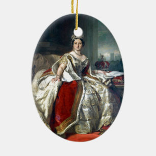 Ornement En Céramique Portrait de la Reine Victoria par Franz Winterhalt