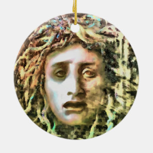 Ornement En Céramique Portrait de Medusa d'un Gorgon