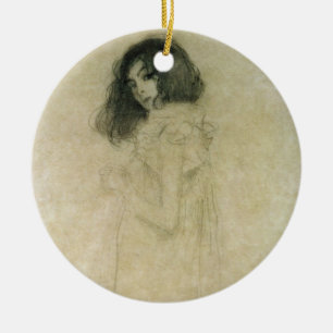Ornement En Céramique Portrait d'une jeune femme, 1896-97