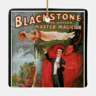 Ornement En Céramique Poster magique vintage, Grand Magicien Blackstone