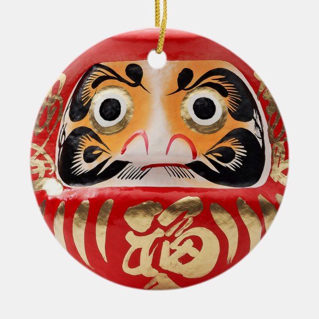 Ornement En Céramique Poupée Daruma (Devant)