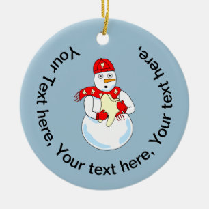 Ornement en céramique pour dents Snowman