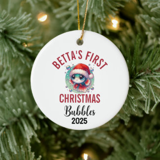 Ornement en céramique pour le premier Noël de pois