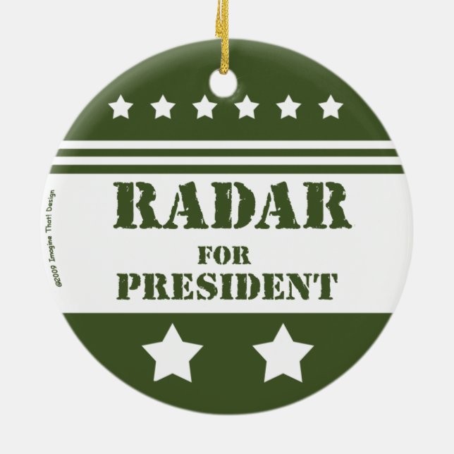 Ornement En Céramique Pour le Président Radar (Dos)