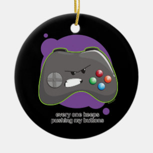 Ornement En Céramique Poussez mes boutons