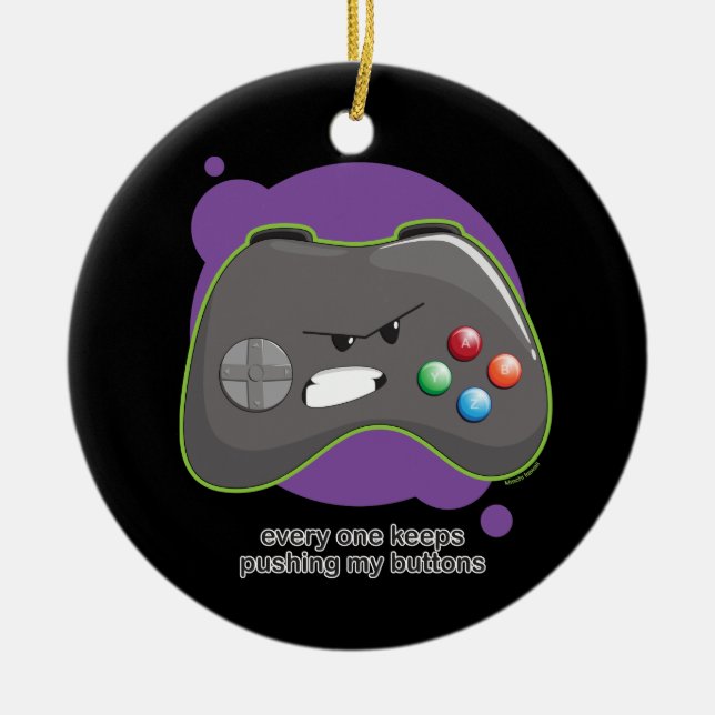 Ornement En Céramique Poussez mes boutons (Devant)