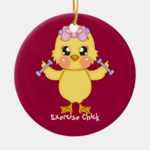 Ornement En Céramique Poussin d'exercice (personnalisable)