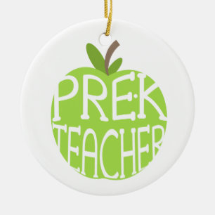 Ornement En Céramique Pré le vert Apple de professeur de K ornementent