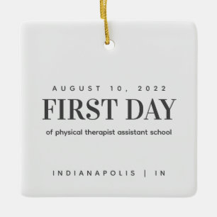 Ornement En Céramique Premier jour de l'école d'aide en physiothérapie