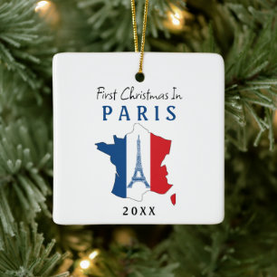 Ornement En Céramique Premier Noël à Paris