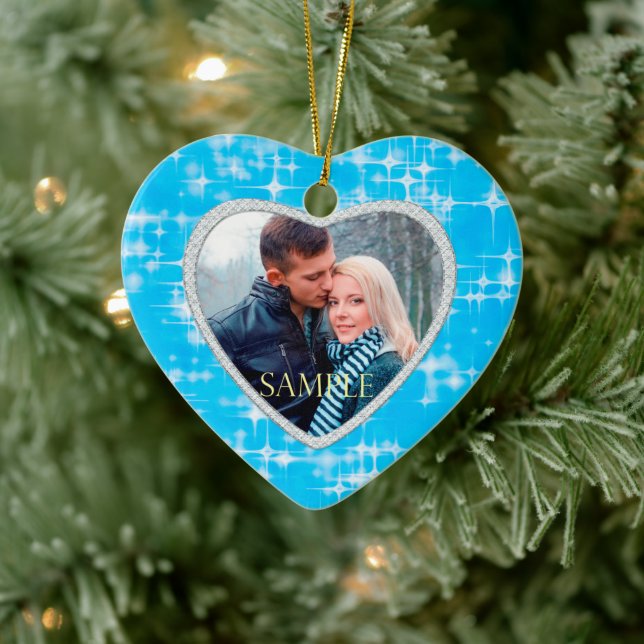 Ornement En Céramique Premier Noël Blue Ice Stars Modèle (Arbre)