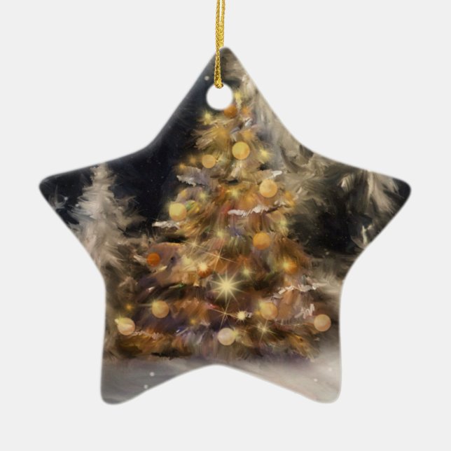 Ornement En Céramique Premier Noël dans l'ornement Whisperpering Pines (Devant)