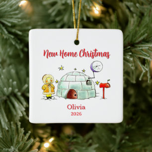 Ornement En Céramique Premier Noël dans ma nouvelle maison
