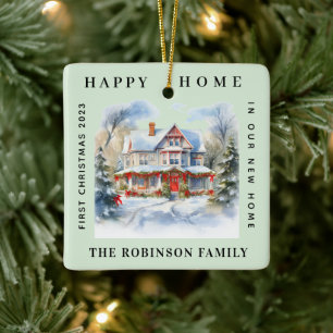 Ornement En Céramique Premier Noël Dans Notre Nouvelle Maison Fantastiqu