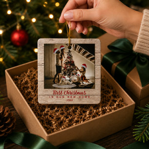 Ornement En Céramique Premier Noël dans une nouvelle maison Photo de fam